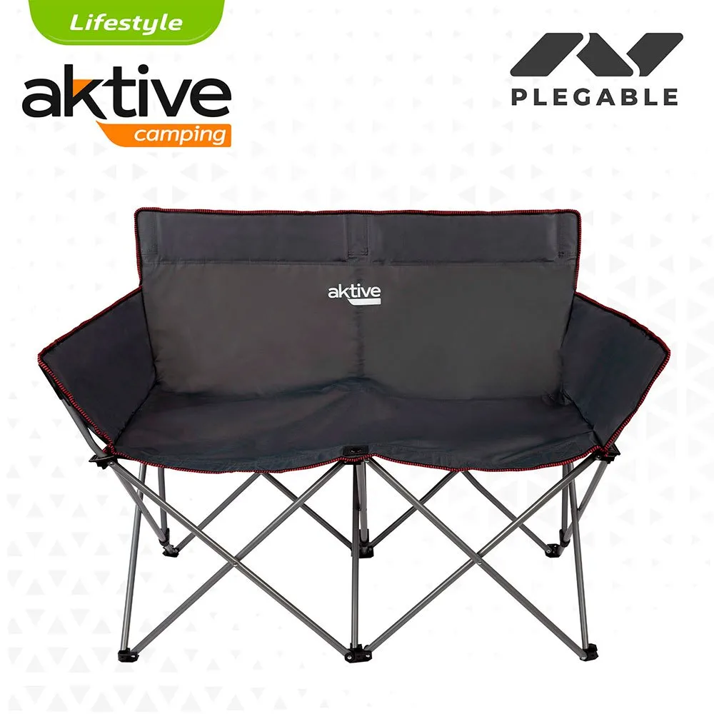 Aktive Camping 121x63x88 Cm Folding Stuhl, Black, One Size Aktive Camping 121x63x88 Cm Folding Stuhl, Black, One Size