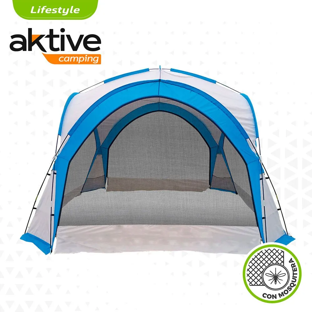 Aktive Campingzelt Mit Moskitonetz, Grey / blue, One Size Aktive Campingzelt Mit Moskitonetz, Grey / blue, One Size
