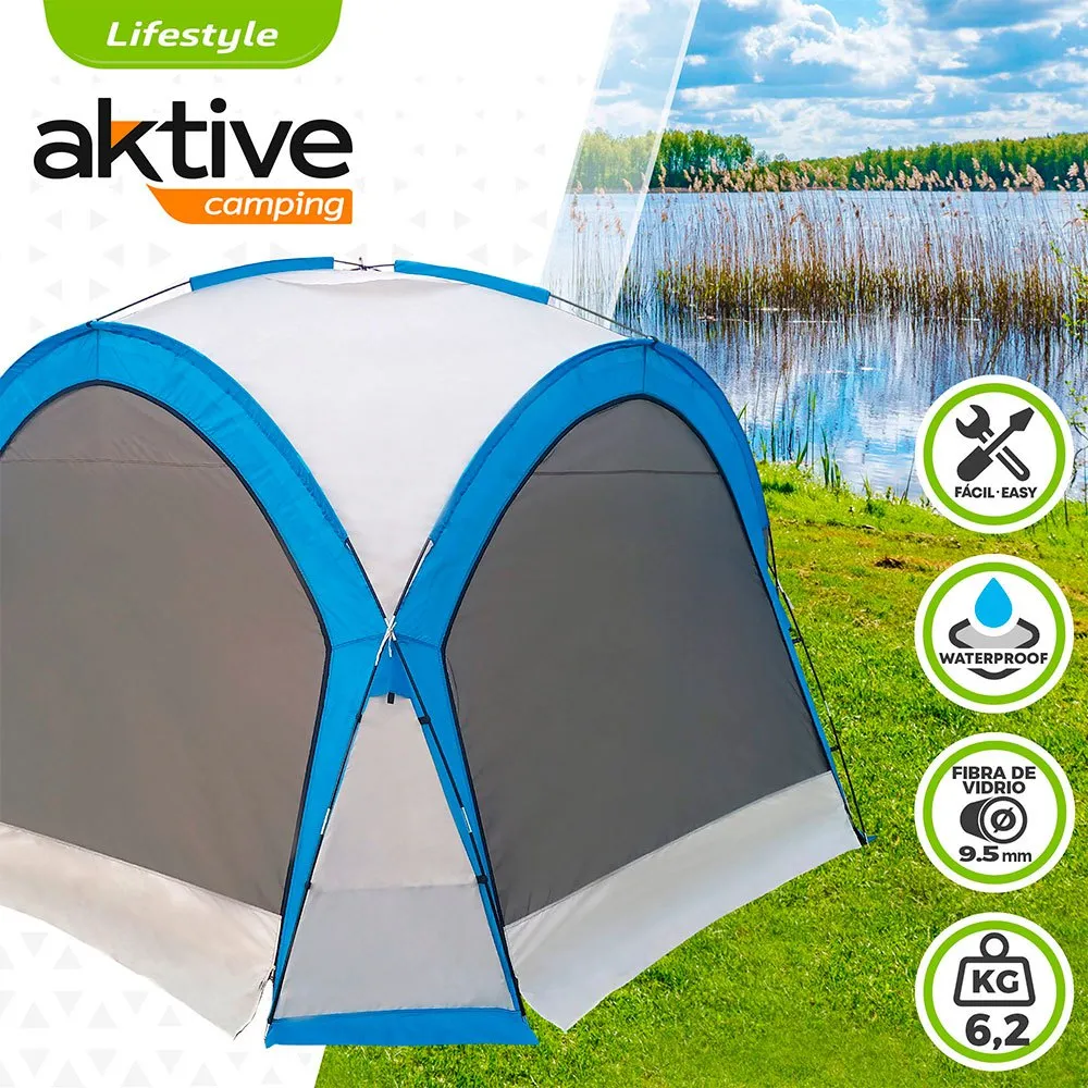 Aktive Campingzelt Mit Moskitonetz unisex, Grey / blue, One Size