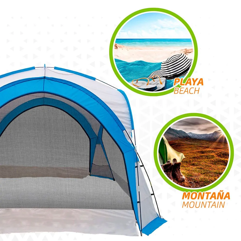 Aktive Campingzelt Mit Moskitonetz unisex, Grey / blue, One Size
