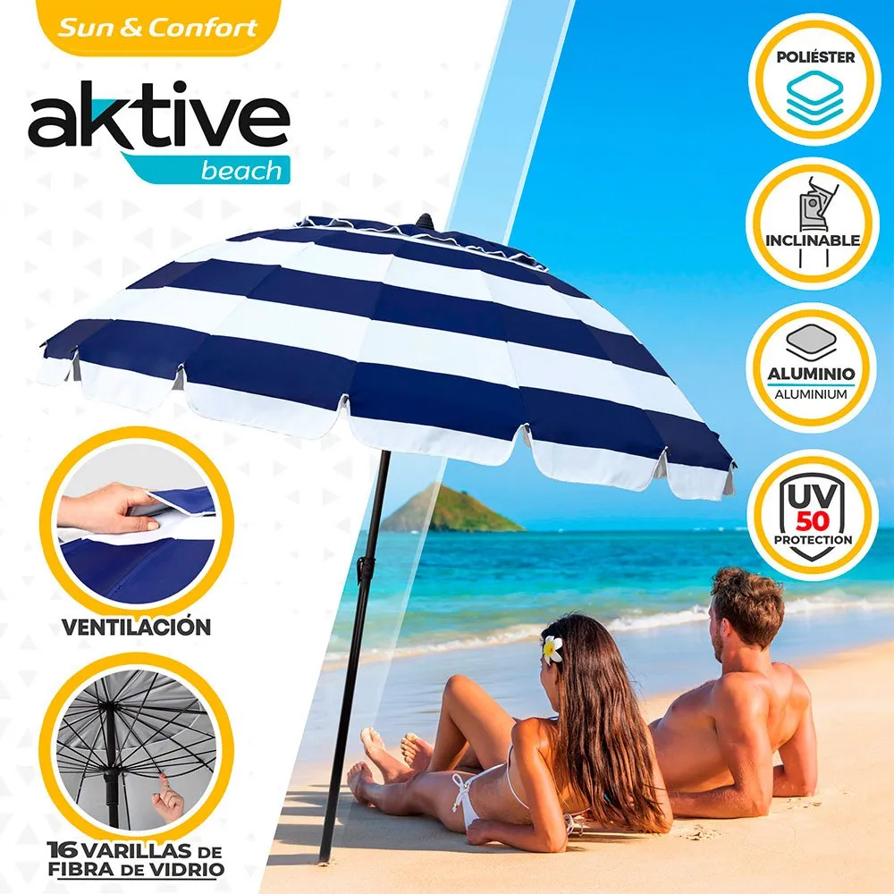 Aktive D240 Tubo Uv50 Sonnenschirm, Blue, One Size Aktive D240 Tubo Uv50 Sonnenschirm, Blue, One Size