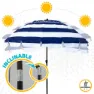 Aktive D240 Tubo Uv50 Sonnenschirm, Blue, One Size