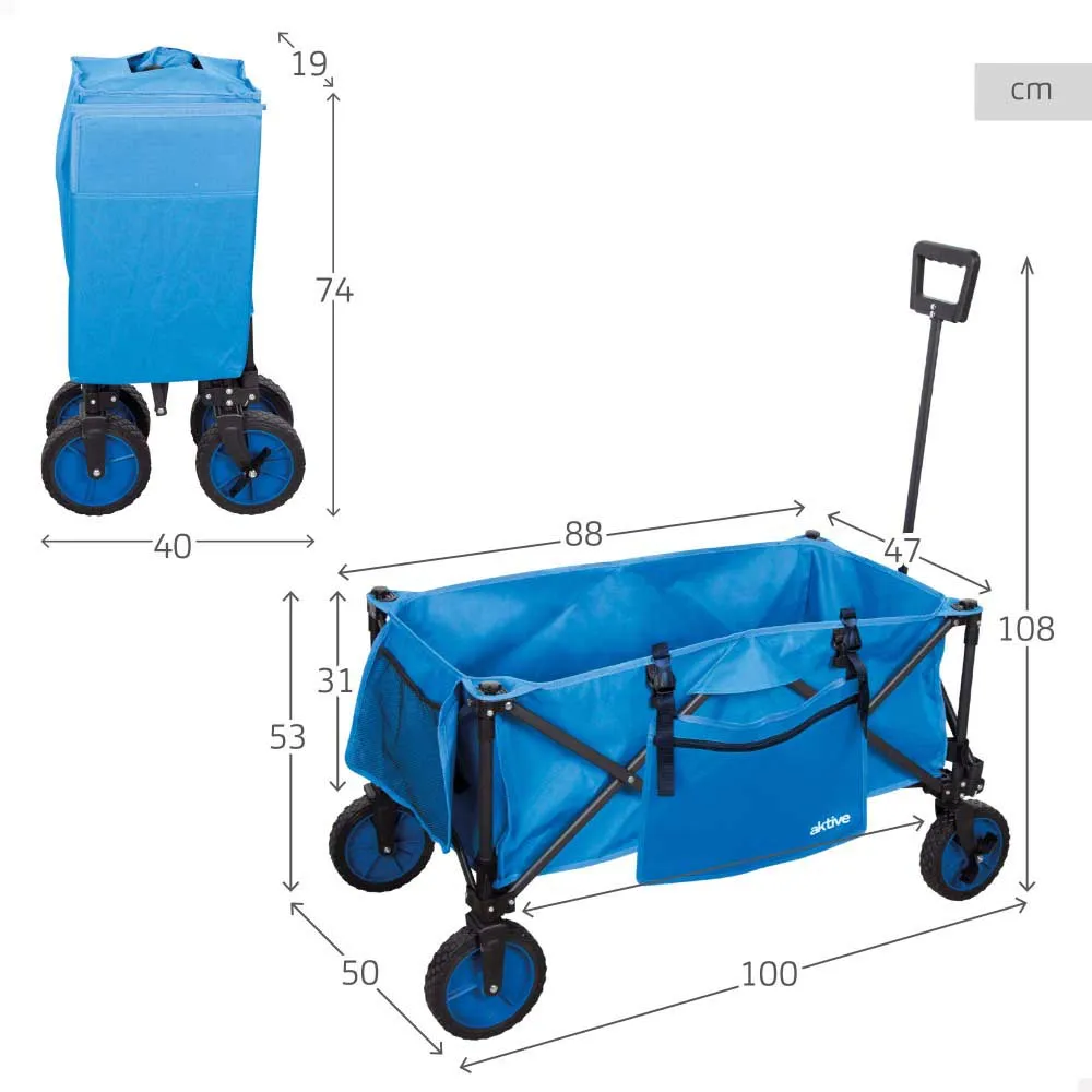 Aktive Faltbarer Bollerwagen Mit 360°-drehung unisex