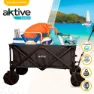 Aktive Faltbarer Bollerwagen Mit Rädern Für Sand 50kg, Navy / black, 91 x 56 x 49cm