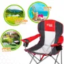 Aktive Faltbarer Campingstuhl 60x58.5x98 Cm, Red / black, One Size