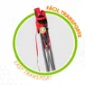 Aktive Faltbarer Campingstuhl 60x58.5x98 Cm, Red / black, One Size