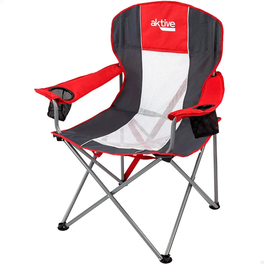 Aktive Faltbarer Campingstuhl 60x58.5x98 Cm, Red / black, One Size Aktive Faltbarer Campingstuhl 60x58.5x98 Cm, Red / black, One Size