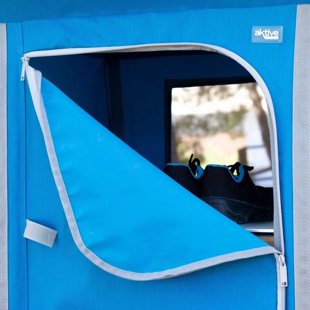 Aktive Faltbarer Kleiderschrank Mit 4 Ebenen 62x53x140 Cm, Blue, One Size Aktive Faltbarer Kleiderschrank Mit 4 Ebenen 62x53x140 Cm, Blue, One Size