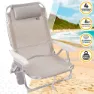 Aktive Faltbarer Mehrpositions-strandstuhl Aus Aluminium Refurbished unisex, Beige, One Size
