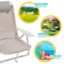 Aktive Faltbarer Mehrpositions-strandstuhl Aus Aluminium Refurbished unisex, Beige, One Size