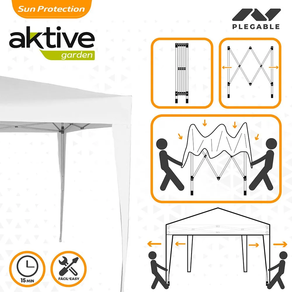 Aktive Faltbarer Pavillon Mit Uv50-schutz 300x300x240 Cm, White, One Size Aktive Faltbarer Pavillon Mit Uv50-schutz 300x300x240 Cm, White, One Size