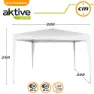 Aktive Faltbarer Pavillon Mit Uv50-schutz 300x300x240 Cm, White, One Size