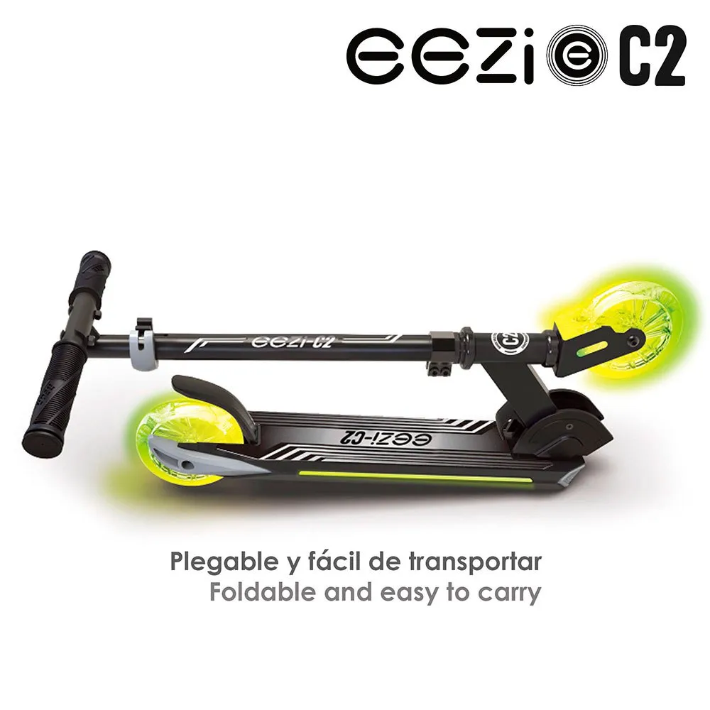 Aktive Faltbarer Roller Mit Lichtern, Black / blue, One Size