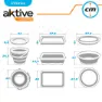 Aktive Faltbares Camping-set, Grey, One Size