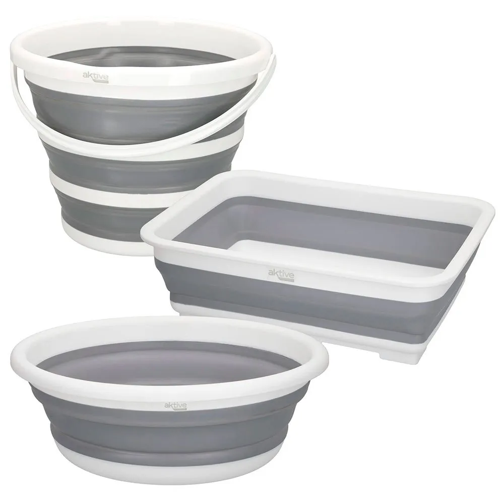 Aktive Faltbares Camping-set, Grey, One Size Aktive Faltbares Camping-set, Grey, One Size