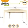 Aktive Faltpavillon 300x300x240 Cm, Beige, One Size