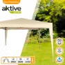 Aktive Faltpavillon 300x300x240 Cm, Beige, One Size