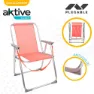 Aktive Fester Klappbarer Strandstuhl Aus Aluminium, Coral, One Size