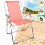 Aktive Fester Klappbarer Strandstuhl Aus Aluminium, Coral, One Size