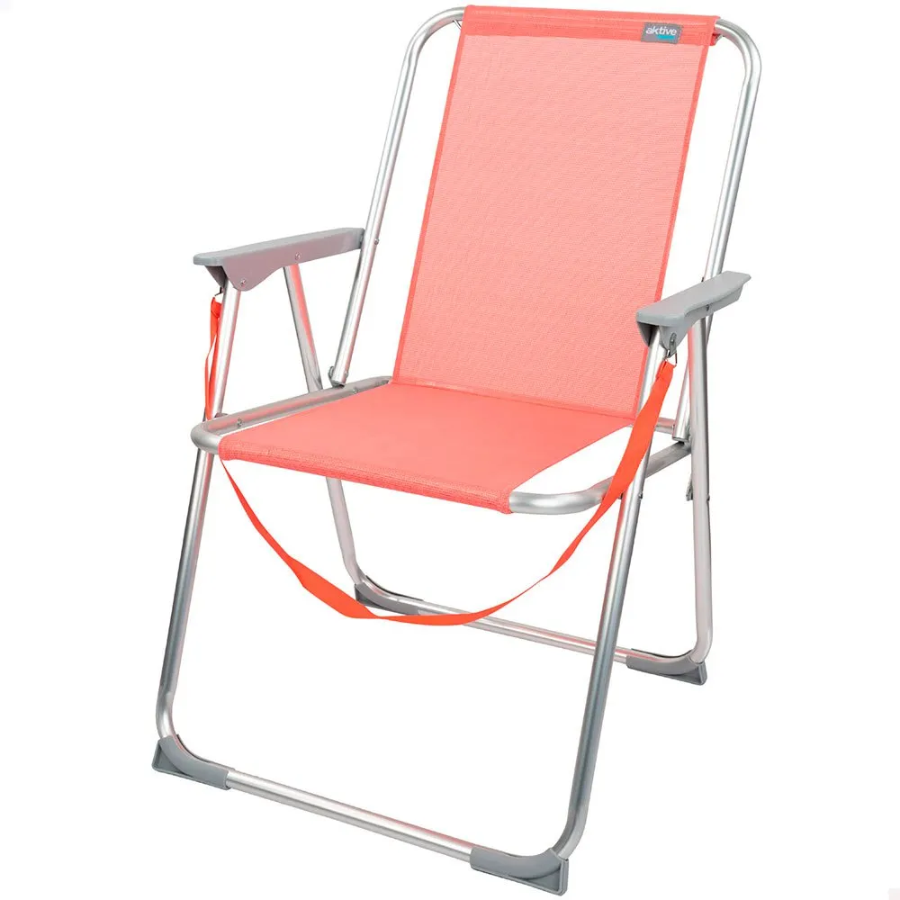 Aktive Fester Klappbarer Strandstuhl Aus Aluminium, Coral, One Size Aktive Fester Klappbarer Strandstuhl Aus Aluminium, Coral, One Size