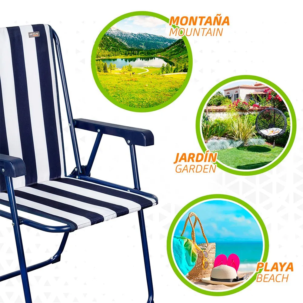 Aktive Fester Klappstuhl 53x47x85 Cm unisex, Navy, 53 x 47 x 85cm Aktive Fester Klappstuhl 53x47x85 Cm unisex, Navy, 53 x 47 x 85cm