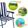 Aktive Fester Klappstuhl 53x47x85 Cm unisex, Navy, 53 x 47 x 85cm