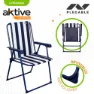 Aktive Fester Klappstuhl 53x47x85 Cm unisex, Navy, 53 x 47 x 85cm