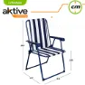 Aktive Fester Klappstuhl 53x47x85 Cm unisex, Navy, 53 x 47 x 85cm
