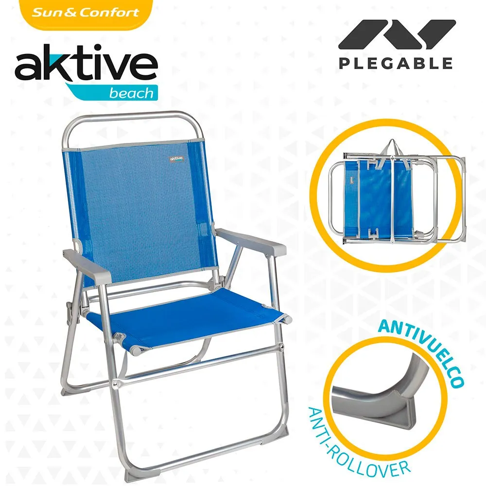 Aktive Fester Klappstuhl 57x51x89 Cm, Blue, One Size Aktive Fester Klappstuhl 57x51x89 Cm, Blue, One Size