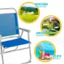 Aktive Fester Klappstuhl 57x51x89 Cm, Blue, One Size
