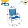 Aktive Fester Klappstuhl 57x51x89 Cm, Blue, One Size