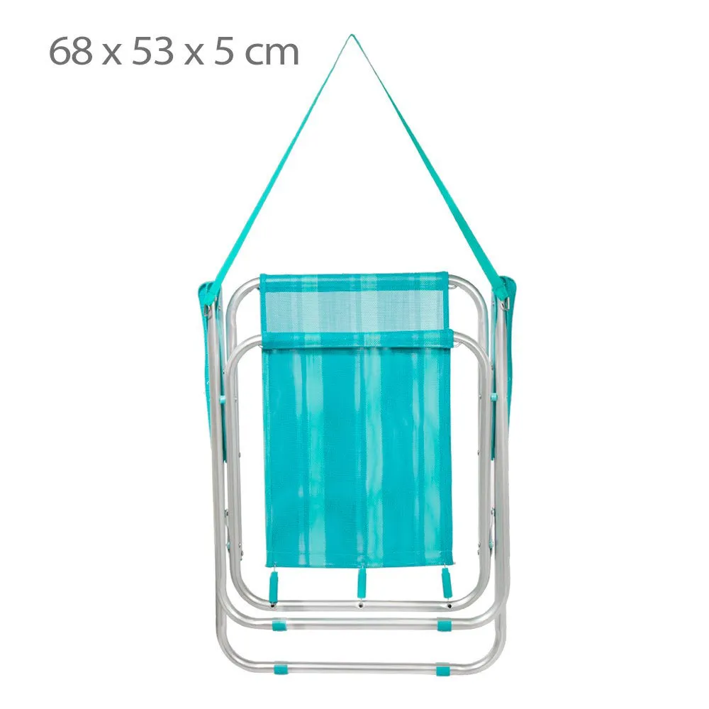 Aktive Fester Klappstuhl Aus Aluminium 53x44x76 Cm, Tom mediterranean, One Size Aktive Fester Klappstuhl Aus Aluminium 53x44x76 Cm, Tom mediterranean, One Size