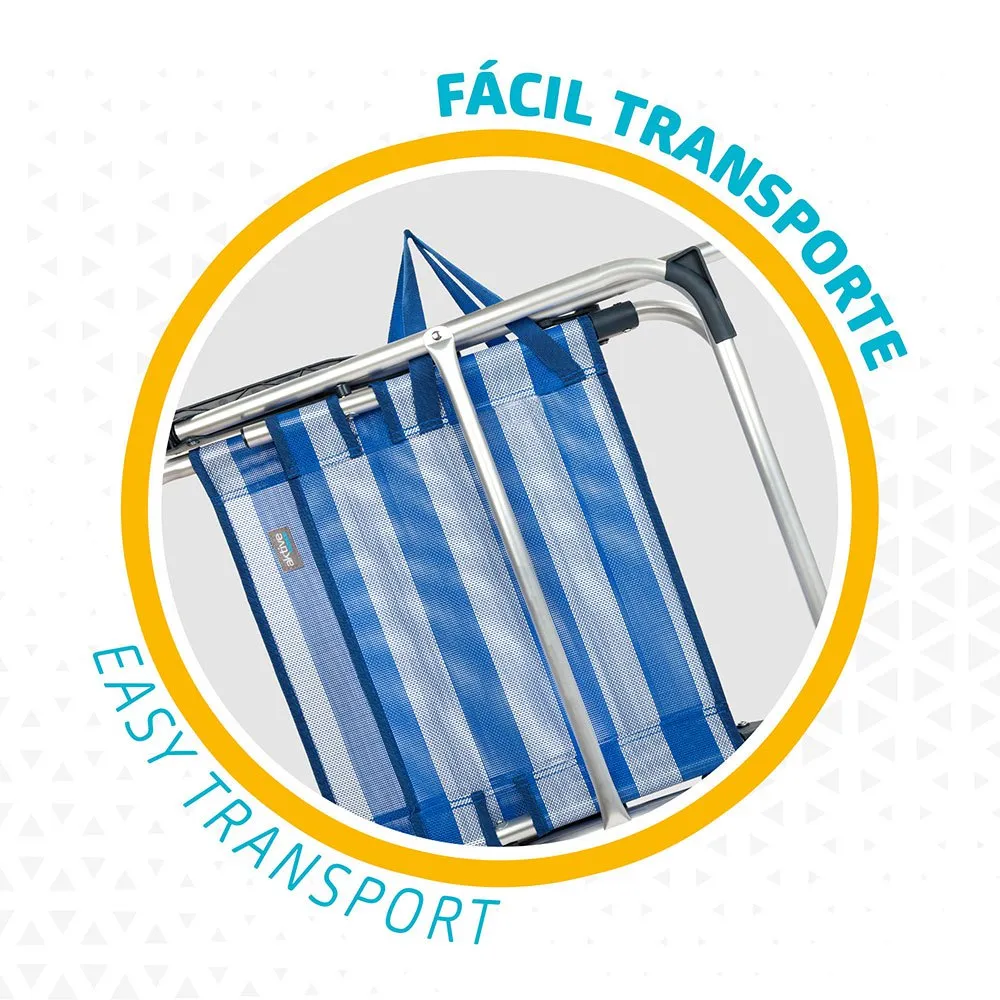Aktive Fester Klappstuhl Aus Aluminium 56x50x88 Cm unisex, White / blue, One Size Aktive Fester Klappstuhl Aus Aluminium 56x50x88 Cm unisex, White / blue, One Size