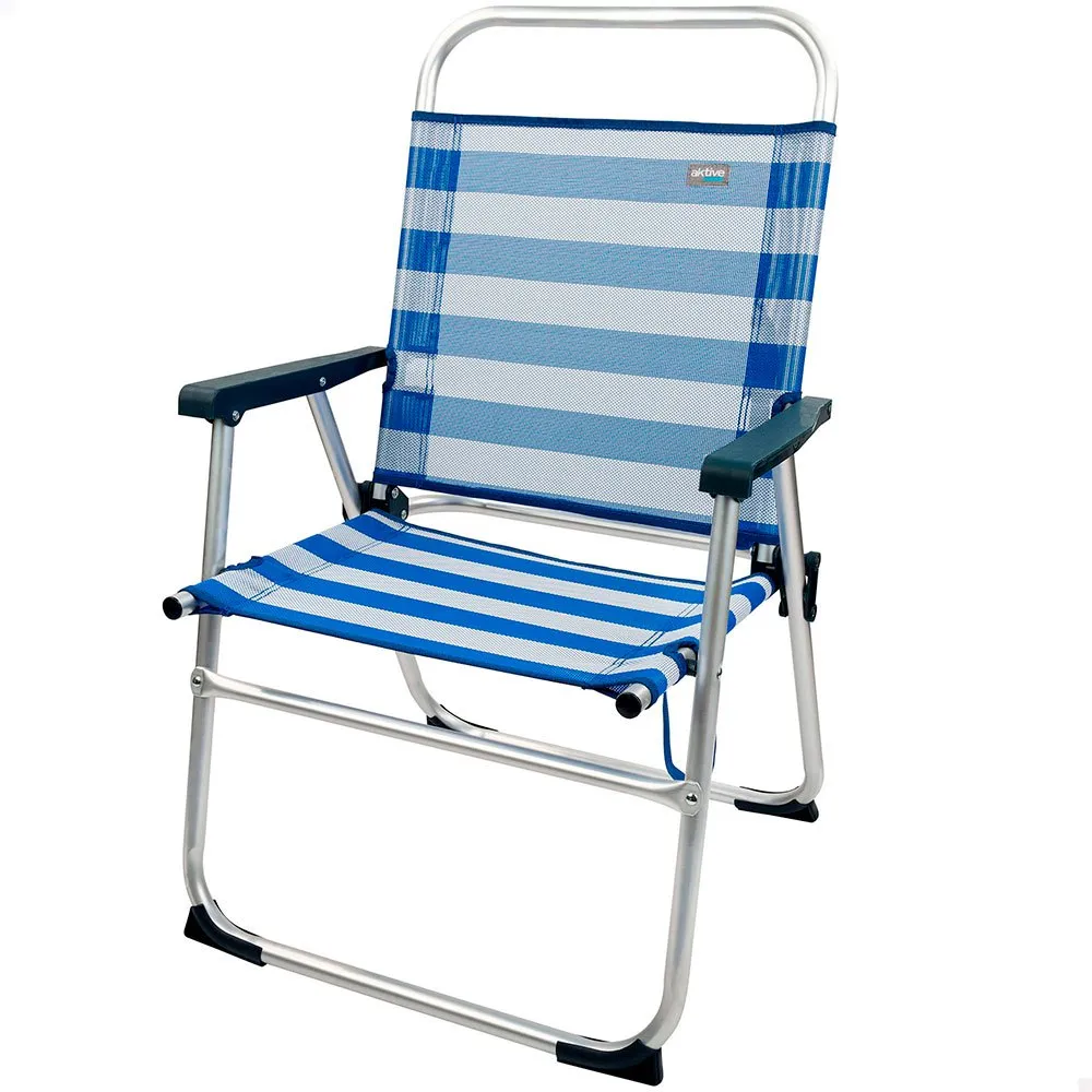 Aktive Fester Klappstuhl Aus Aluminium 56x50x88 Cm unisex, White / blue, One Size Aktive Fester Klappstuhl Aus Aluminium 56x50x88 Cm unisex, White / blue, One Size