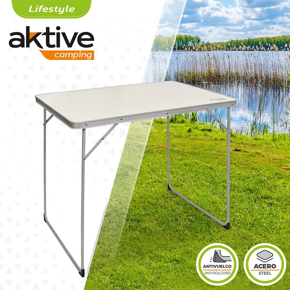 Aktive Folding Camping 80x60x70 Cm Tisch, White, One Size Aktive Folding Camping 80x60x70 Cm Tisch, White, One Size