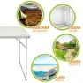 Aktive Folding Camping 80x60x70 Cm Tisch, White, One Size