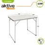Aktive Folding Camping 80x60x70 Cm Tisch, White, One Size
