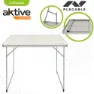 Aktive Folding Camping 80x60x70 Cm Tisch, White, One Size
