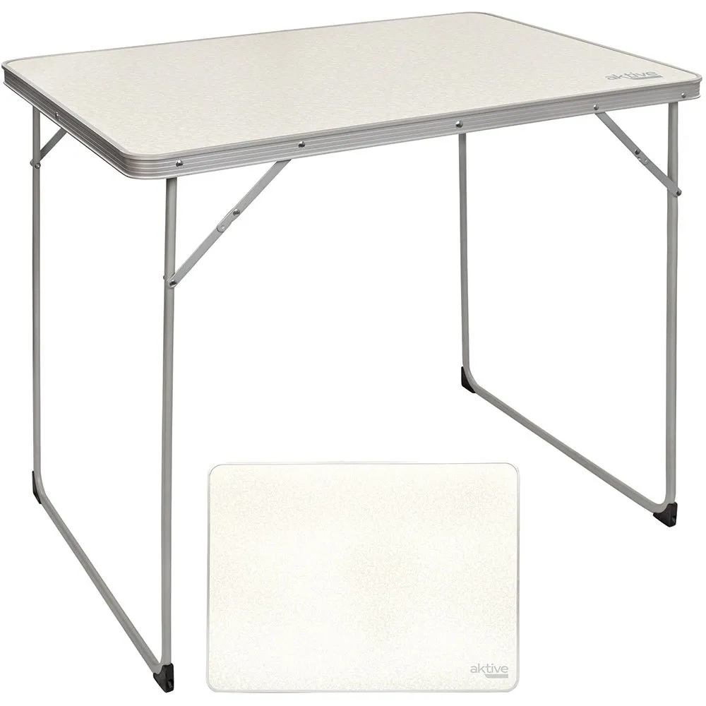 Aktive Folding Camping 80x60x70 Cm Tisch, White, One Size Aktive Folding Camping 80x60x70 Cm Tisch, White, One Size