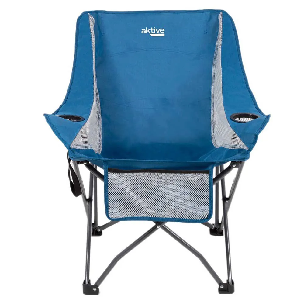 Aktive Folding Camping With Cup Holder & Pocket Stuhl, Coral, 64 x 73 x 8cm Aktive Folding Camping With Cup Holder & Pocket Stuhl, Coral, 64 x 73 x 8cm