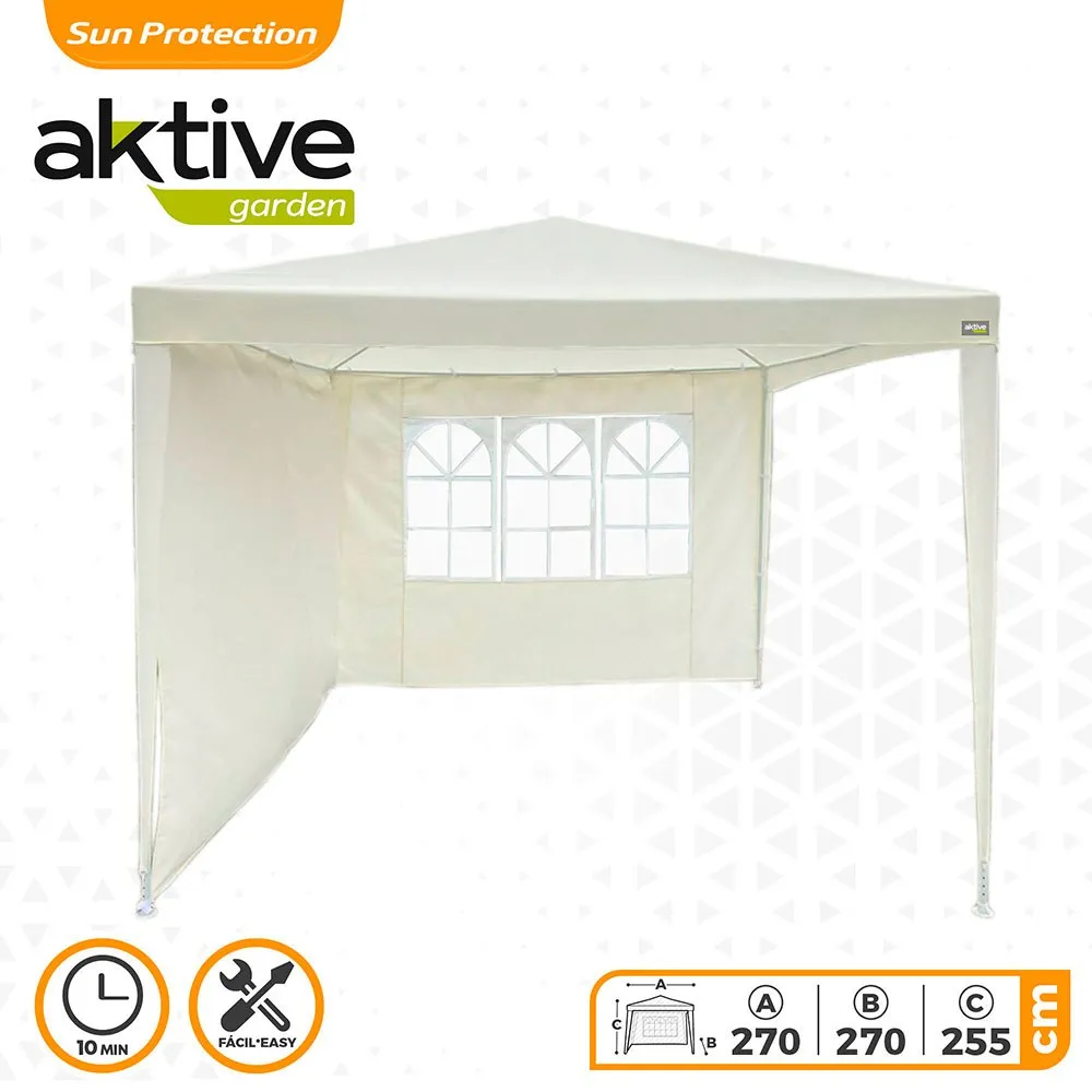 Aktive Garten Arbor 2.7 X 2.7 X 2.4 M, Beige, 2.7 x 2.7 x 2.4m Aktive Garten Arbor 2.7 X 2.7 X 2.4 M, Beige, 2.7 x 2.7 x 2.4m