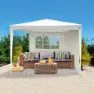 Aktive Garten Arbor 2.7 X 2.7 X 2.4 M, Beige, 2.7 x 2.7 x 2.4m