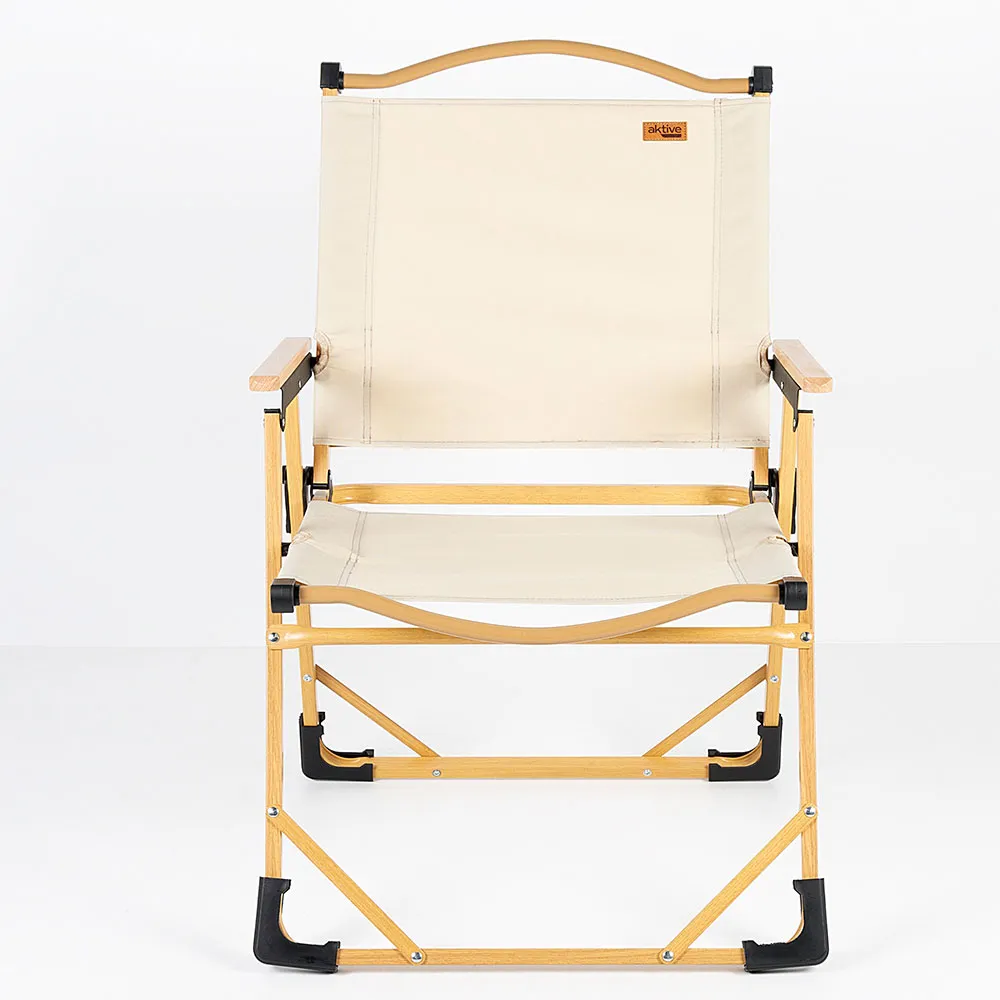 Aktive Glamping Hochklappstuhl, Beige, 61 x 54 x x 40-77cm Aktive Glamping Hochklappstuhl, Beige, 61 x 54 x x 40-77cm