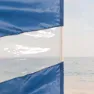 Aktive Good Views 130x440 Cm Windschutzscheibe Zaun Strand, Blue / clear, One Size