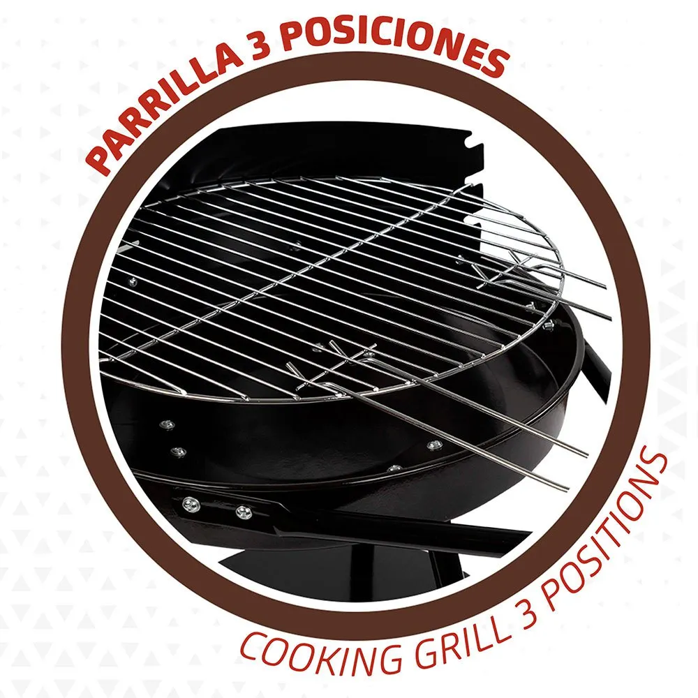 Aktive Grill 3 Beine 42x76.5 Cm, Black, One Size Aktive Grill 3 Beine 42x76.5 Cm, Black, One Size