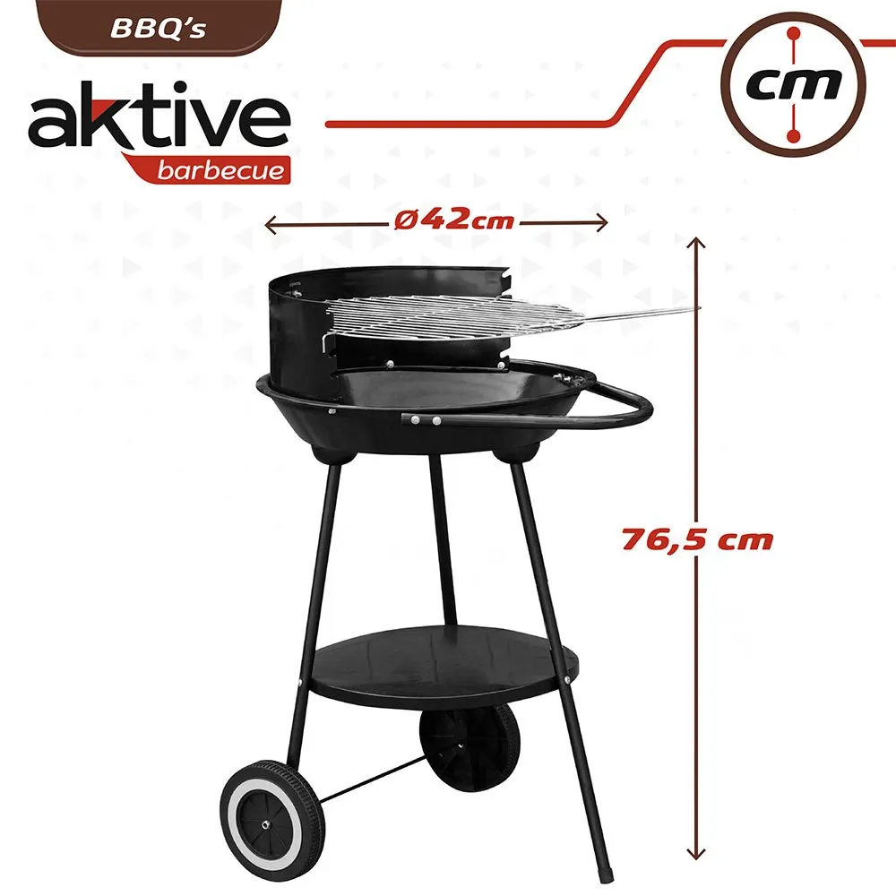 Aktive Grill 3 Beine 42x76.5 Cm, Black, One Size Aktive Grill 3 Beine 42x76.5 Cm, Black, One Size