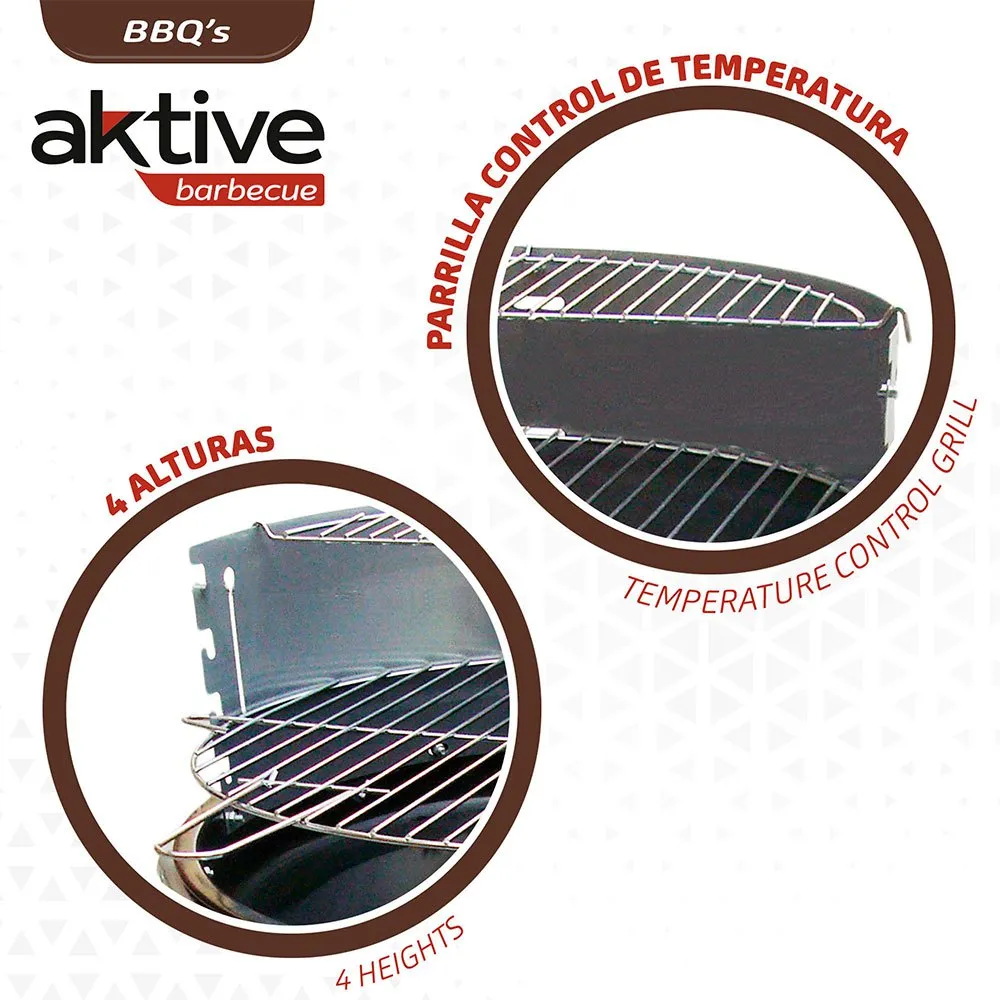Aktive Grill 51x51x82 Cm, Black, One Size Aktive Grill 51x51x82 Cm, Black, One Size