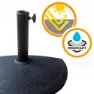 Aktive Halbrunder Sonnenschirmständer Aus Harz Für Den Garten unisex, Black, One Size