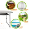 Aktive Height Adjus Folding Camping Table With Mesh Tisch, Grey, One Size
