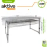 Aktive Height Adjus Folding Camping Table With Mesh Tisch, Grey, One Size